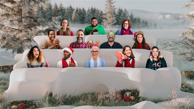 virtuele borrel in microsoft teams met together mode