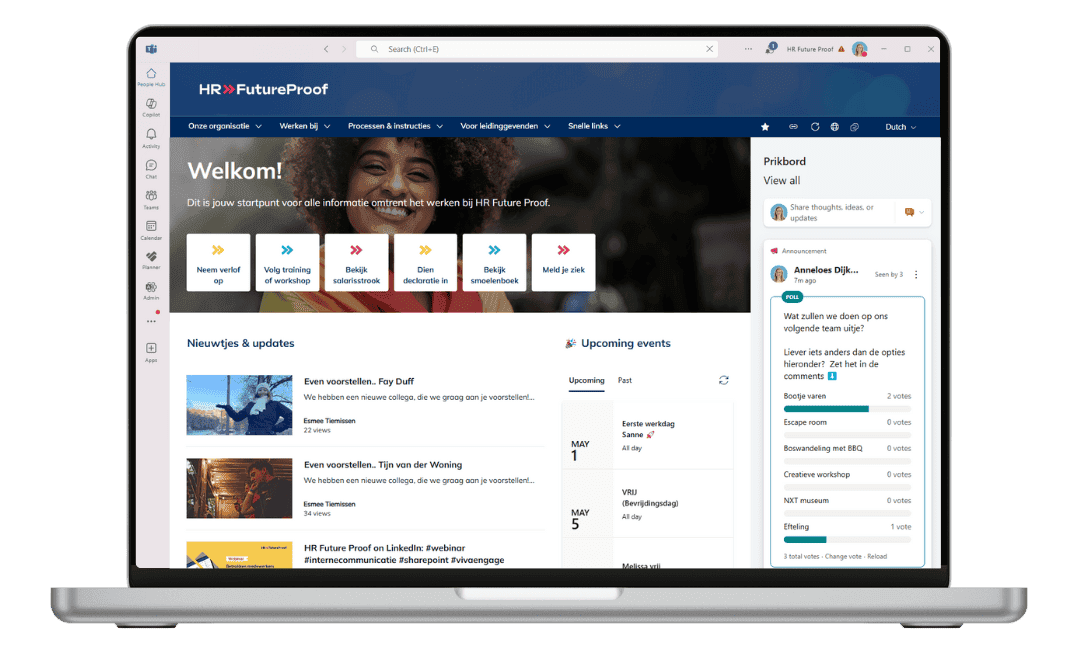 SharePoint intranet in Teams