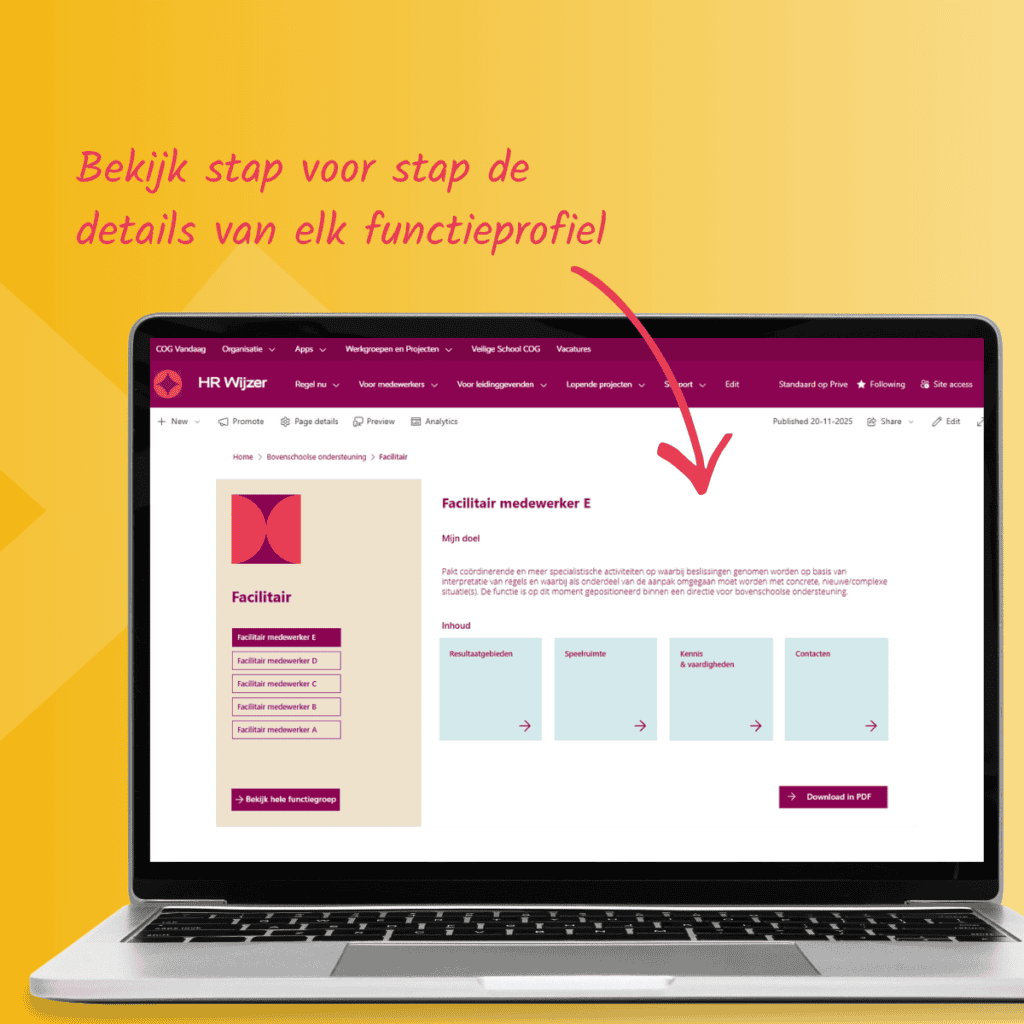 HR software voor facilitair medewerkers, overzicht en functies.