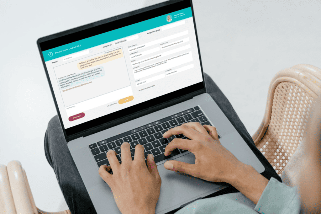 HR ticketing app Microsoft Teams
