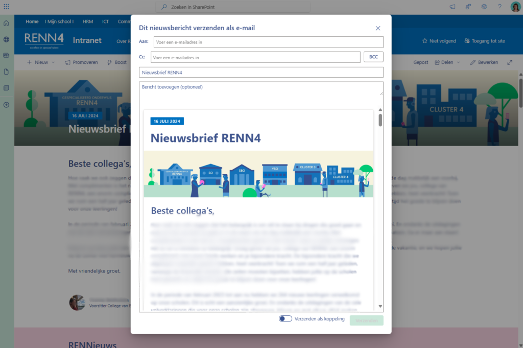 SharePoint voor het onderwijs - RENN4 intranet