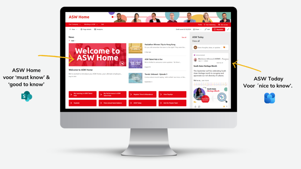 Viva Engage in SharePoint intranet.